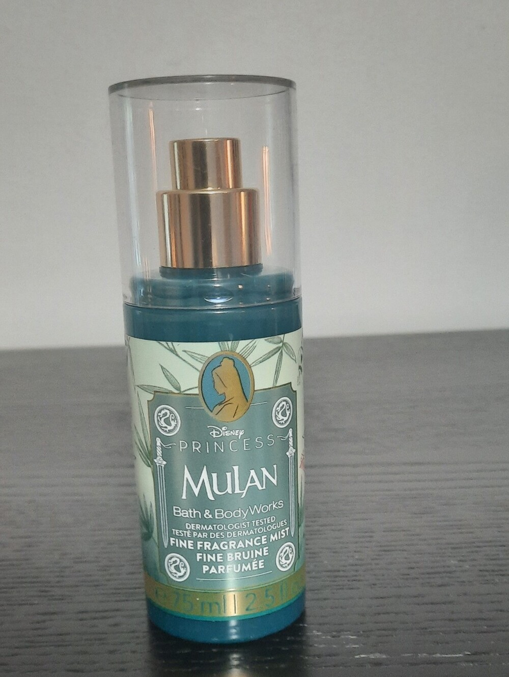 Bath & Body Works Mulan Fine Fragrance Mist — Teal and Gold